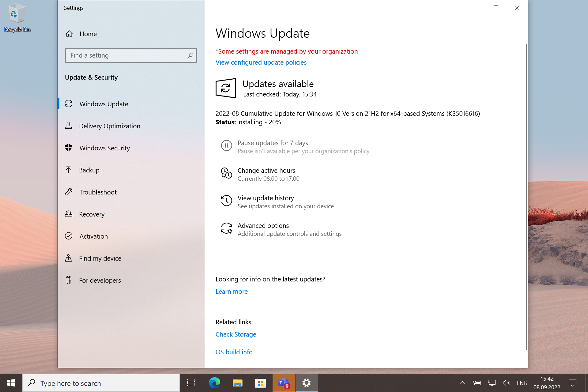 Windows 10 auf Microsoft Surface installiert
